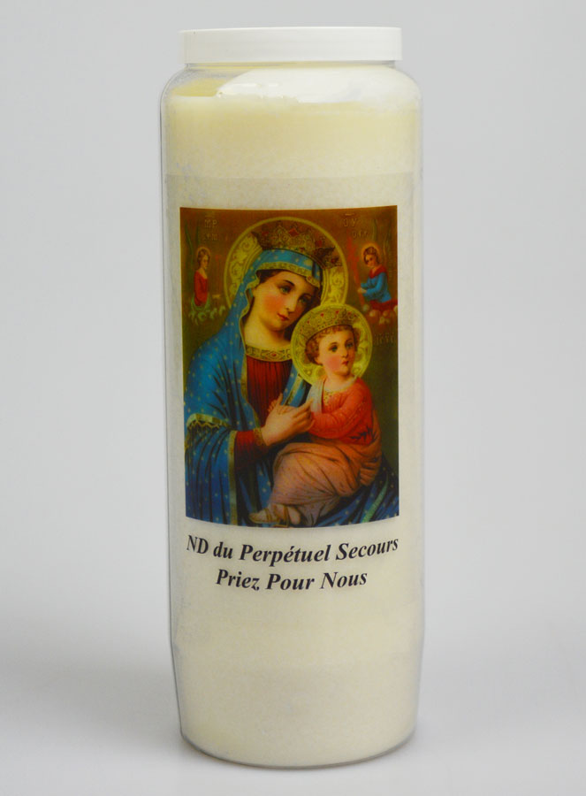Bougie de Neuvaine à Notre Dame du Perpétuel Secours - 17.5cm (pic 1)