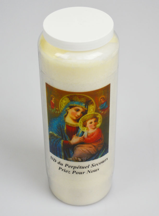 Bougie de Neuvaine à Notre Dame du Perpétuel Secours - 17.5cm (pic 2)