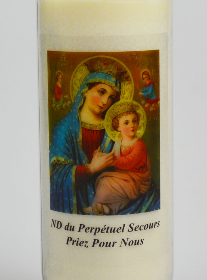 Bougie de Neuvaine à Notre Dame du Perpétuel Secours - 17.5cm (pic 3)