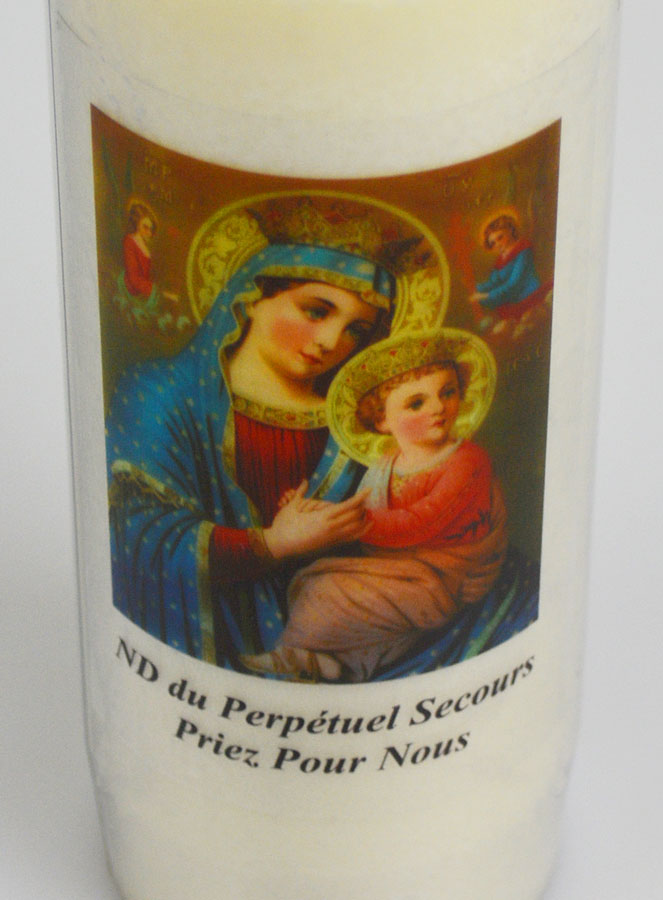 Bougie de Neuvaine à Notre Dame du Perpétuel Secours - 17.5cm (pic 4)