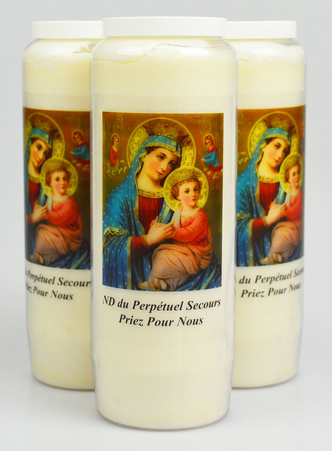 Lot de 3 Bougies de Neuvaine à Notre Dame du Perpétuel Secours (pic 1)