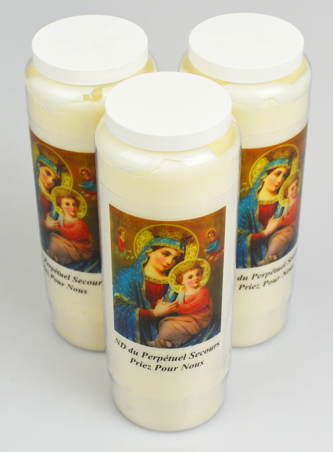 Lot de 3 Bougies de Neuvaine à Notre Dame du Perpétuel Secours (pic 2)