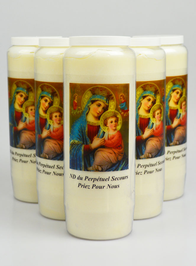 Lot de 6 Bougies de Neuvaine à Notre Dame du Perpétuel Secours (pic 1)