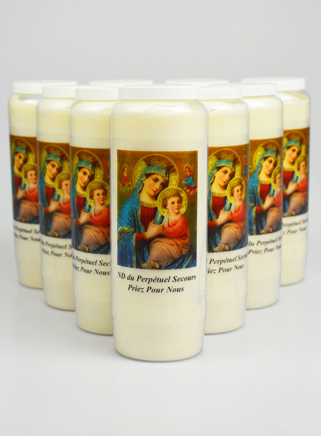 Lot de 10 Bougies de Neuvaine à Notre Dame du Perpétuel Secours (pic 1)