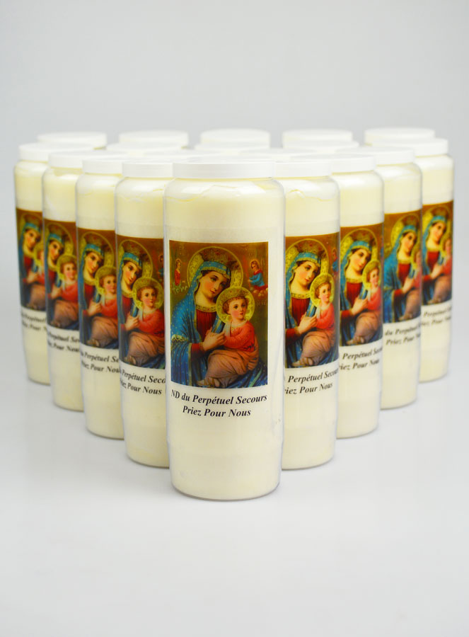 Lot de 20 Bougies de Neuvaine à Notre Dame du Perpétuel Secours (pic 1)