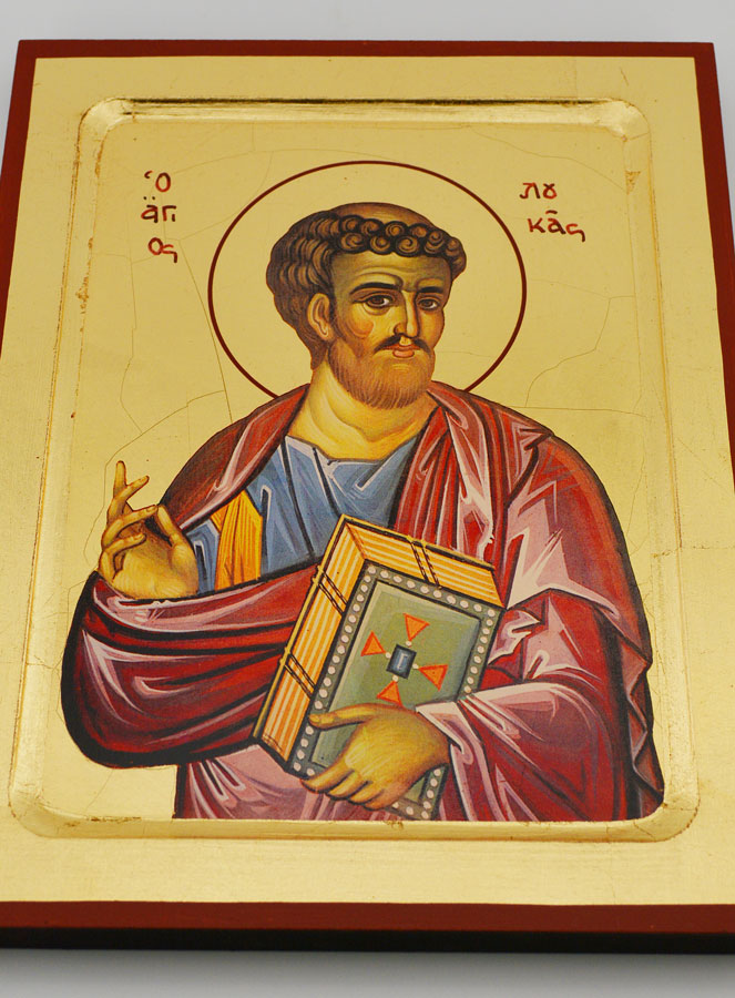 Icône Byzantine Saint Luc l'évangéliste - 22 cm (pic 2)