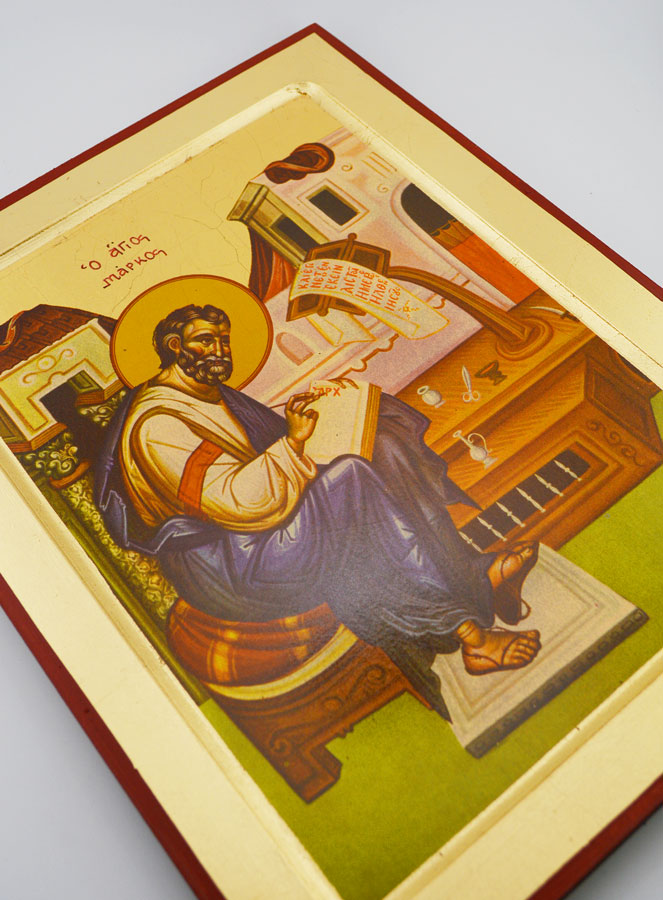 Icône Byzantine Saint Marc l'évangéliste - 30 cm (pic 3)