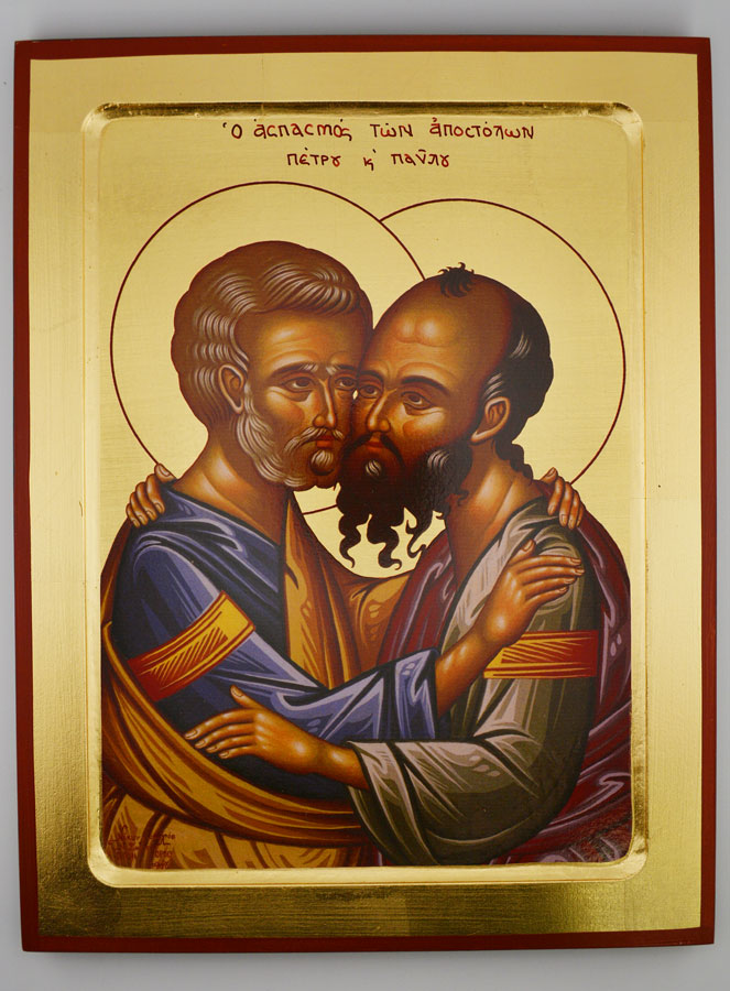 Icône Byzantine Saint Pierre et Saint Paul - 28 cm (pic 1)