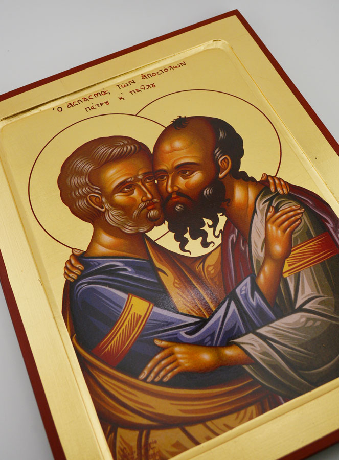 Icône Byzantine Saint Pierre et Saint Paul - 28 cm (pic 3)