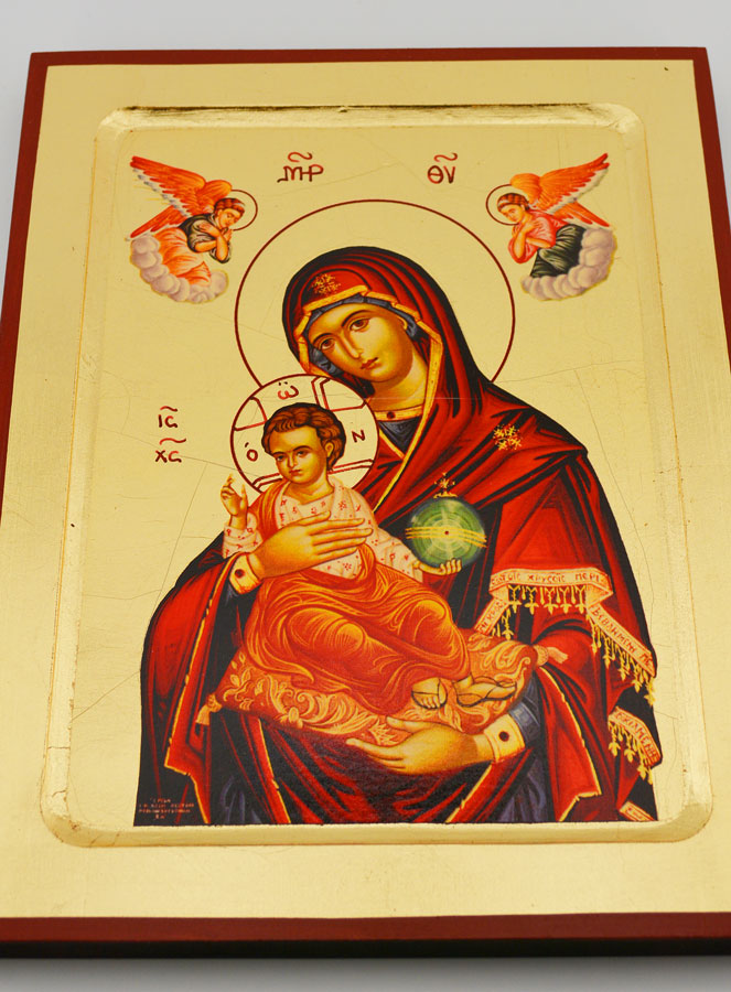 Icône Byzantine Notre Dame des Miracles - 22 cm (pic 2)