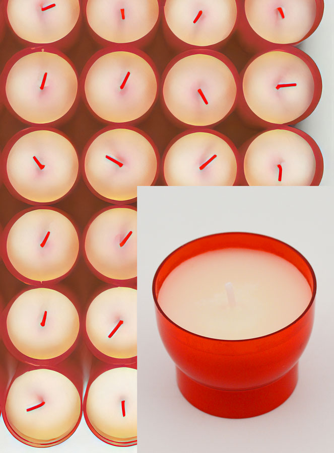 48 Bougies d'Église - Veilleuses Rouges - 6h (pic 4)