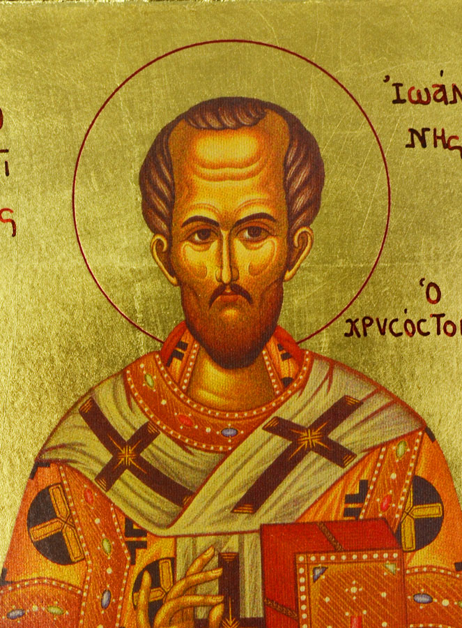 Icône Byzantine Saint Jean Chrysostome - 22 cm (pic 3)