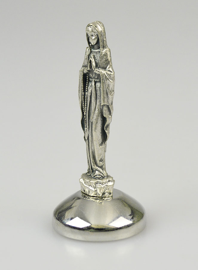 Statue Vierge Marie de Lourdes - Socle Aimanté - 5 cm (pic 2)