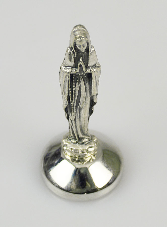 Statue Vierge Marie de Lourdes - Socle Aimanté - 5 cm (pic 3)