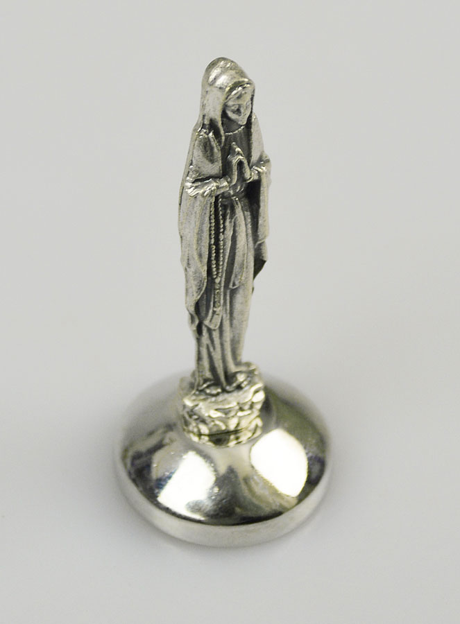 Statue Vierge Marie de Lourdes - Socle Aimanté - 5 cm (pic 4)