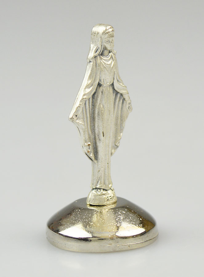 Statue Vierge Marie Miraculeuse - Socle Aimanté - 5 cm (pic 3)