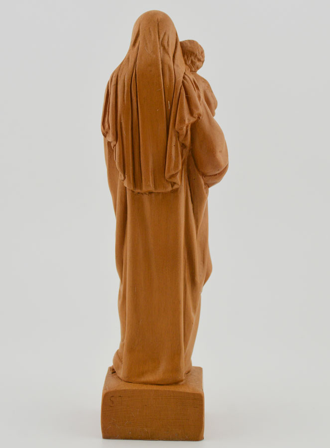 Statue Sainte Vierge Marie à l'Enfant Jésus - Ton Bois - 16 cm (pic 4)