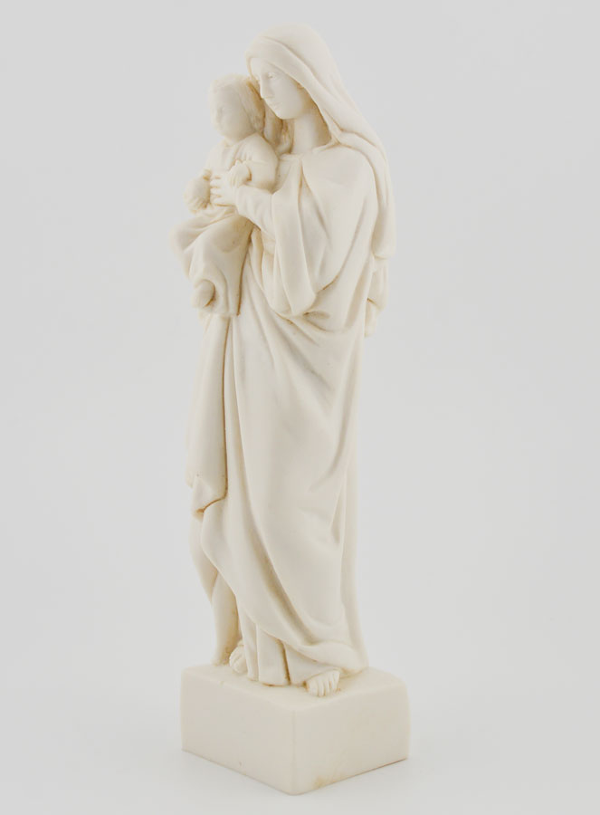 Statue Sainte Vierge Marie à l'Enfant Jésus - Ton Ivoire - 16 cm (pic 2)