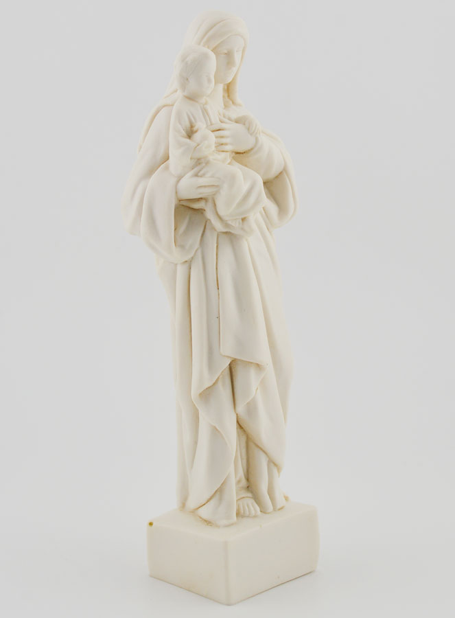 Statue Sainte Vierge Marie à l'Enfant Jésus - Ton Ivoire - 16 cm (pic 3)