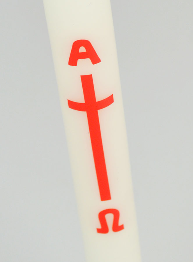 Bougie Cierge de Baptême - Alpha Oméga - 30 cm (pic 4)