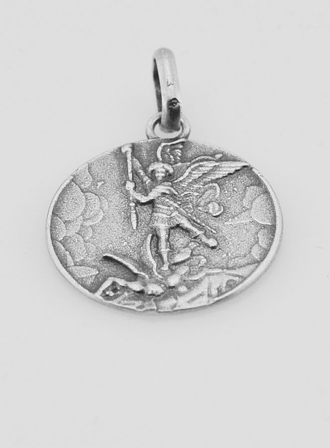Médaille Archange Saint Michel en Argent Massif - 17 mm (pic 2)