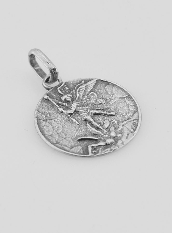 Médaille Archange Saint Michel en Argent Massif - 17 mm (pic 3)