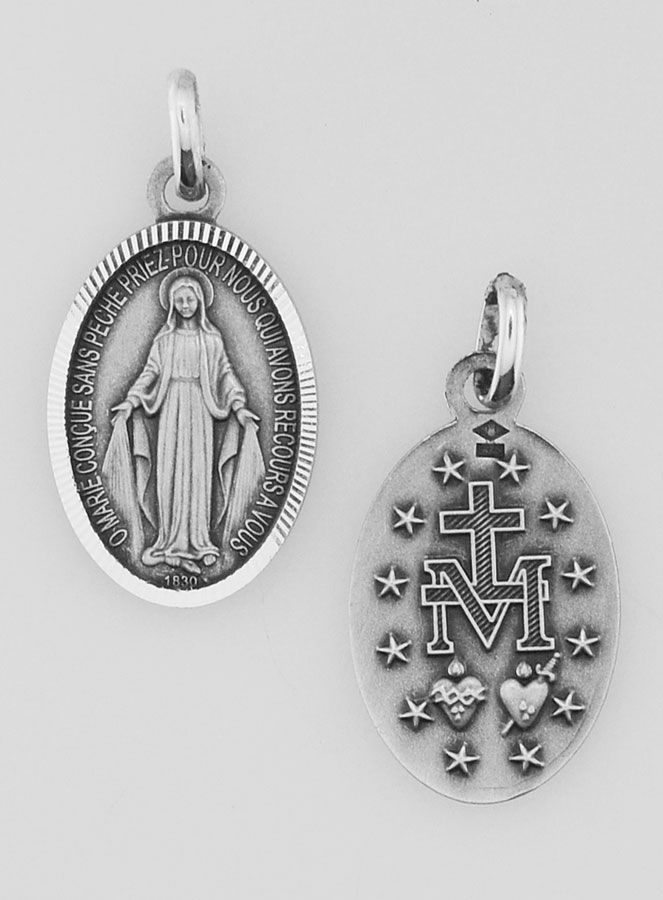 Médaille Miraculeuse en Argent Massif - 17 mm (pic 1)