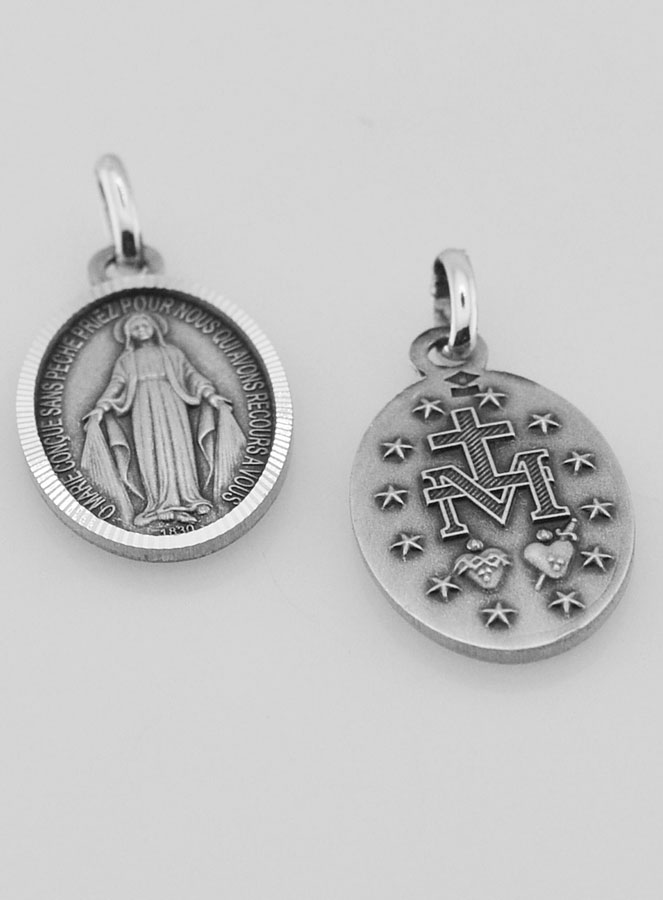 Médaille Miraculeuse en Argent Massif - 17 mm (pic 2)