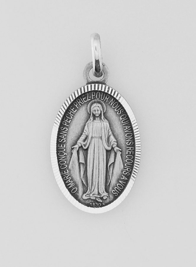 Médaille Miraculeuse en Argent Massif - 17 mm (pic 3)