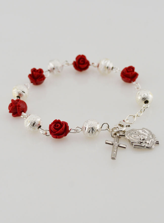 Bracelet Religieux de Sainte Thérèse Perles Sablées (pic 3)