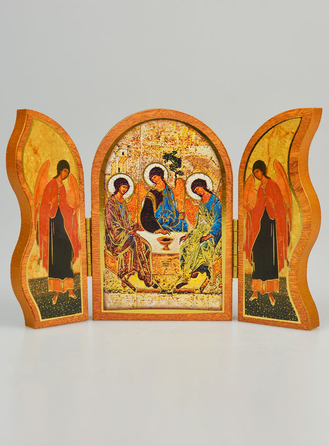 Icône Triptyque Sainte Trinité - 12 cm (pic 1)