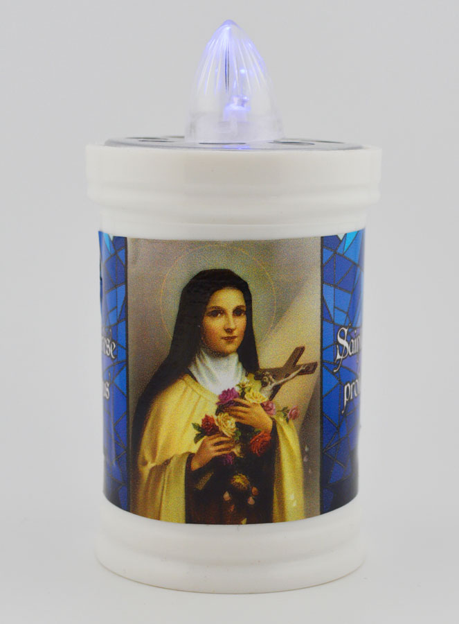 Bougie de Cimetière à Led Sainte Thérèse de l'Enfant Jésus - 60 jours (pic 1)