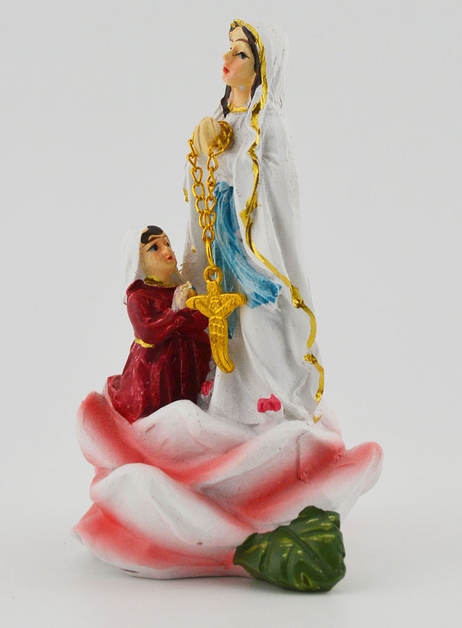 Statue Vierge Marie de Lourdes et Sainte Bernadette - 9 cm (pic 2)