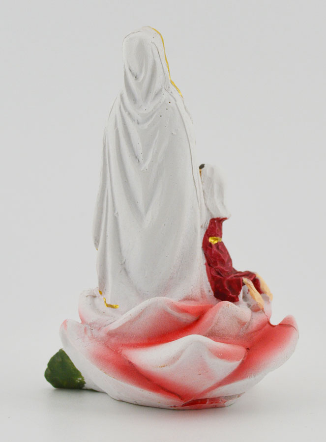 Statue Vierge Marie de Lourdes et Sainte Bernadette - 9 cm (pic 4)