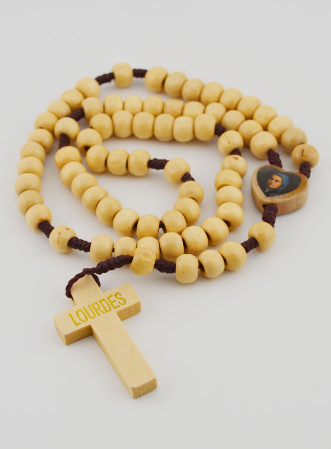 Chapelet Saint Bernadette Soubirous en Bois Clair (pic 2)