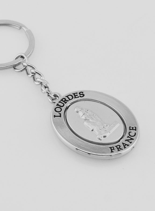 Porte-Clés de Notre Dame de Lourdes en Argent (pic 4)
