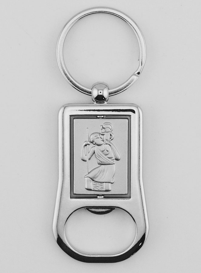 Porte-Clés Décapsuleur Notre Dame de Lourdes en Argent (pic 2)