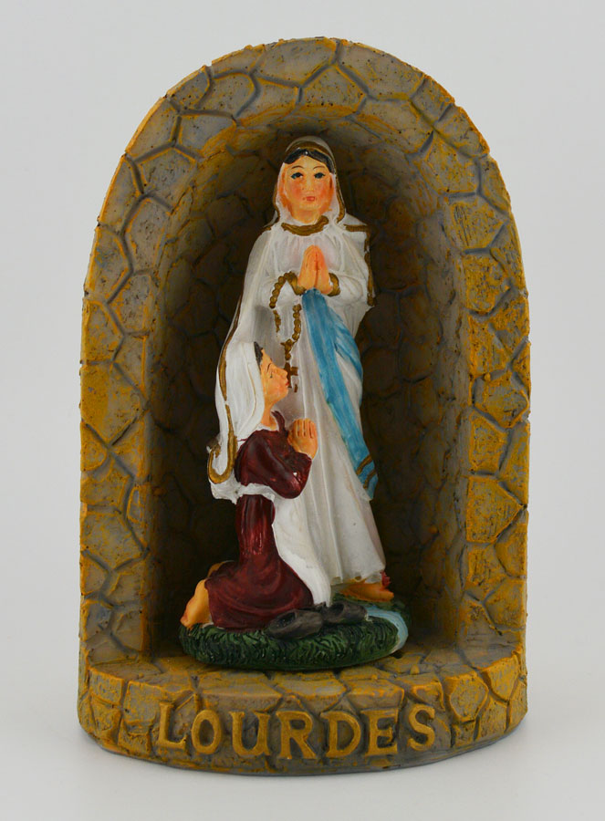 Statue Grotte Apparitions Vierge Marie de Lourdes - 15 cm (pic 1)