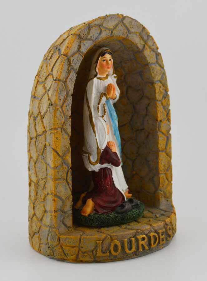 Statue Grotte Apparitions Vierge Marie de Lourdes - 15 cm (pic 3)