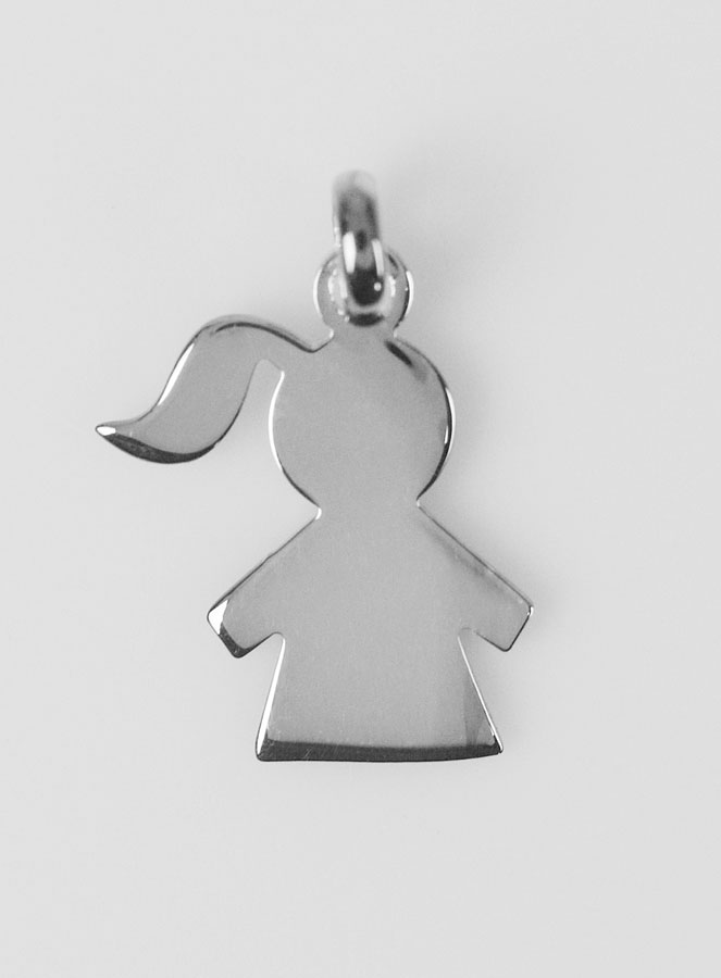 Pendentif Enfant Fille en Argent 925/1000 - 13 mm (pic 1)