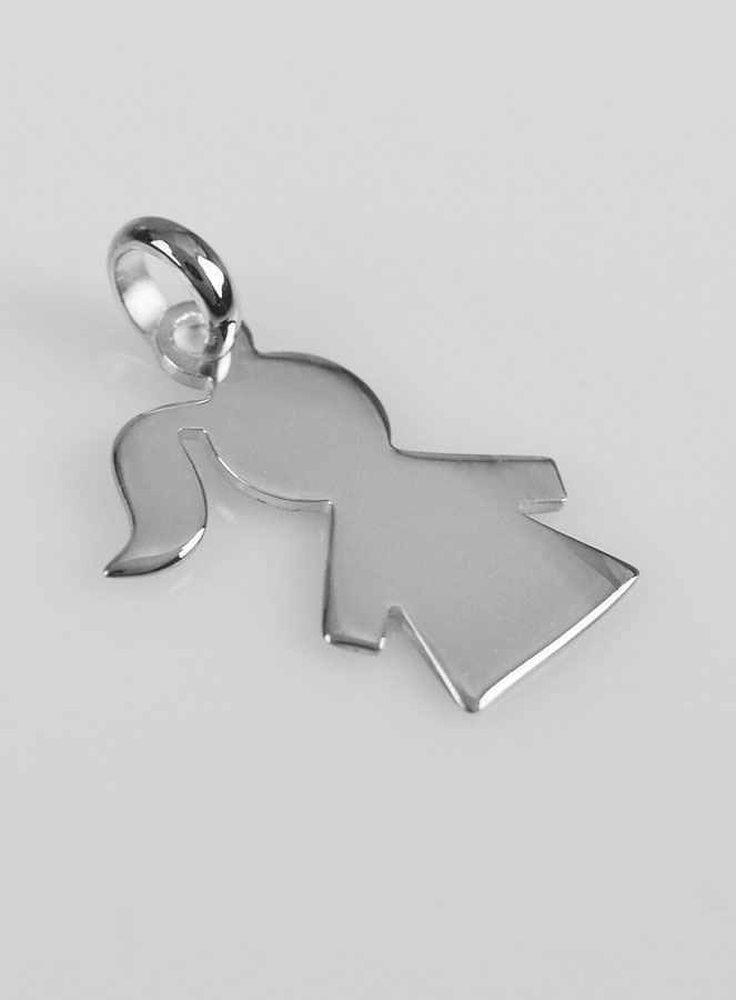 Pendentif Enfant Fille en Argent 925/1000 - 13 mm (pic 3)
