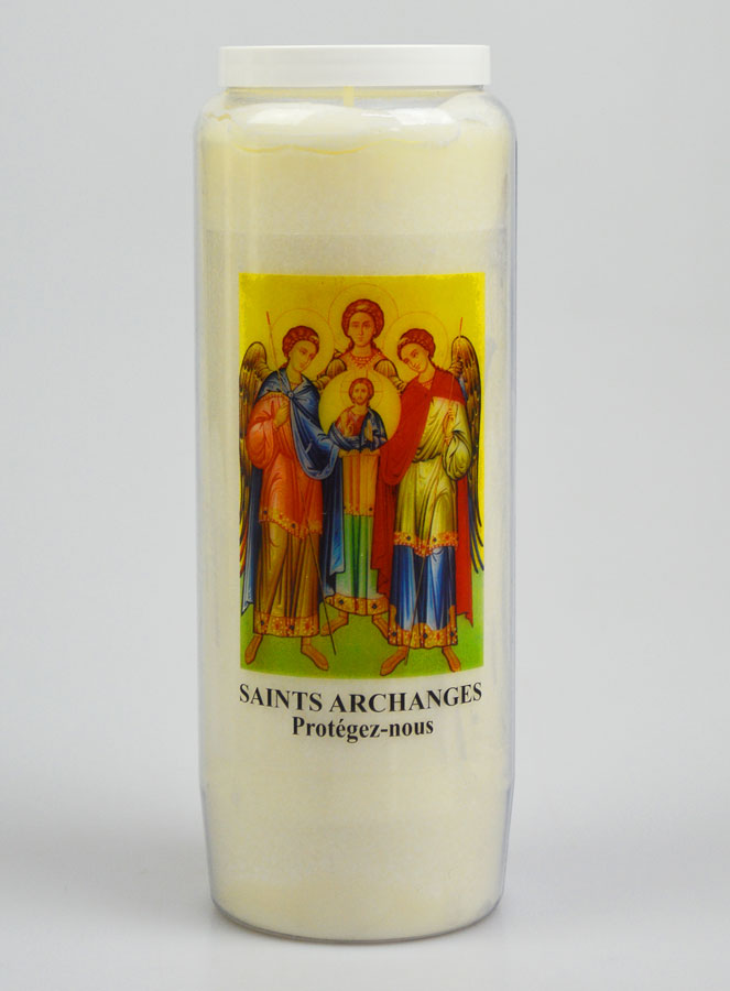 Bougie de Neuvaine Saints Archanges de Dieu - 17.5cm (pic 1)