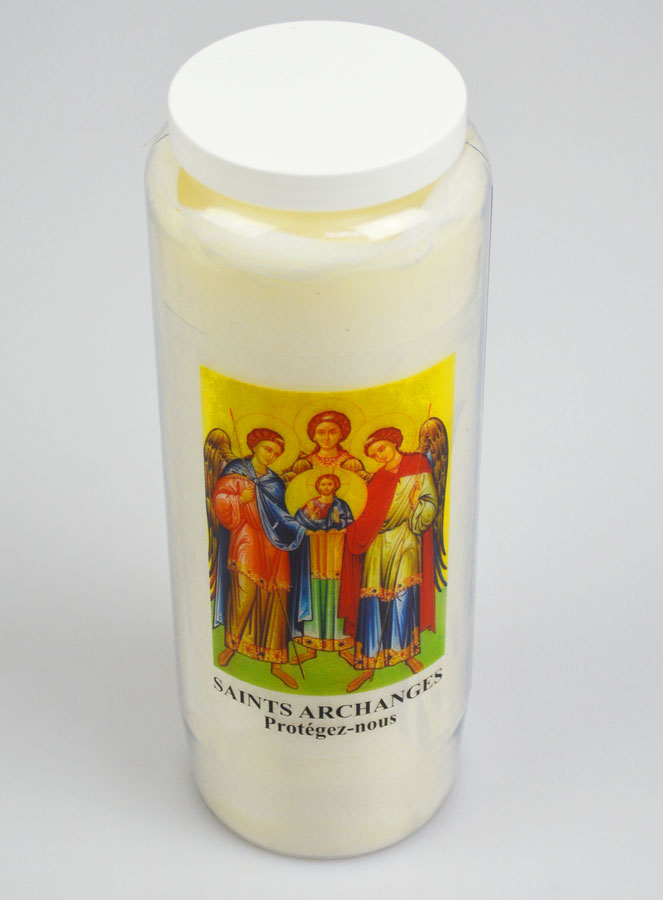 Bougie de Neuvaine Saints Archanges de Dieu - 17.5cm (pic 2)