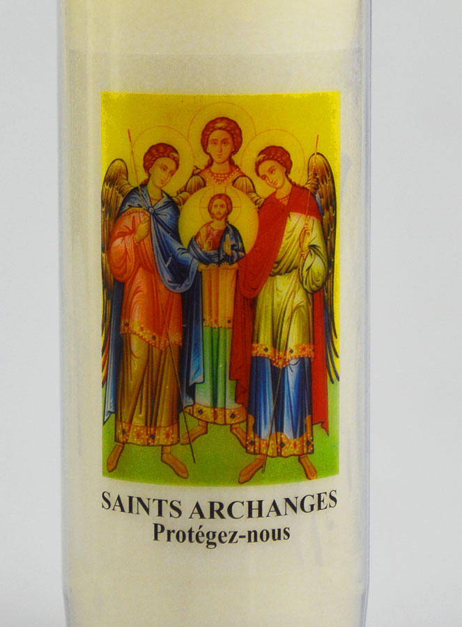 Bougie de Neuvaine Saints Archanges de Dieu - 17.5cm (pic 3)