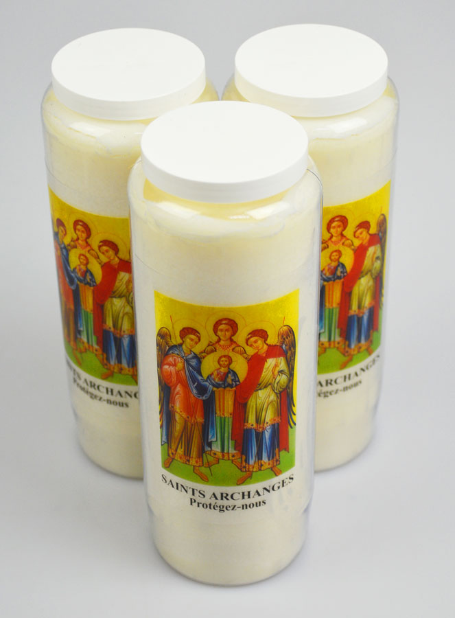 Lot de 3 Bougies de Neuvaine aux Saints Archanges (pic 2)