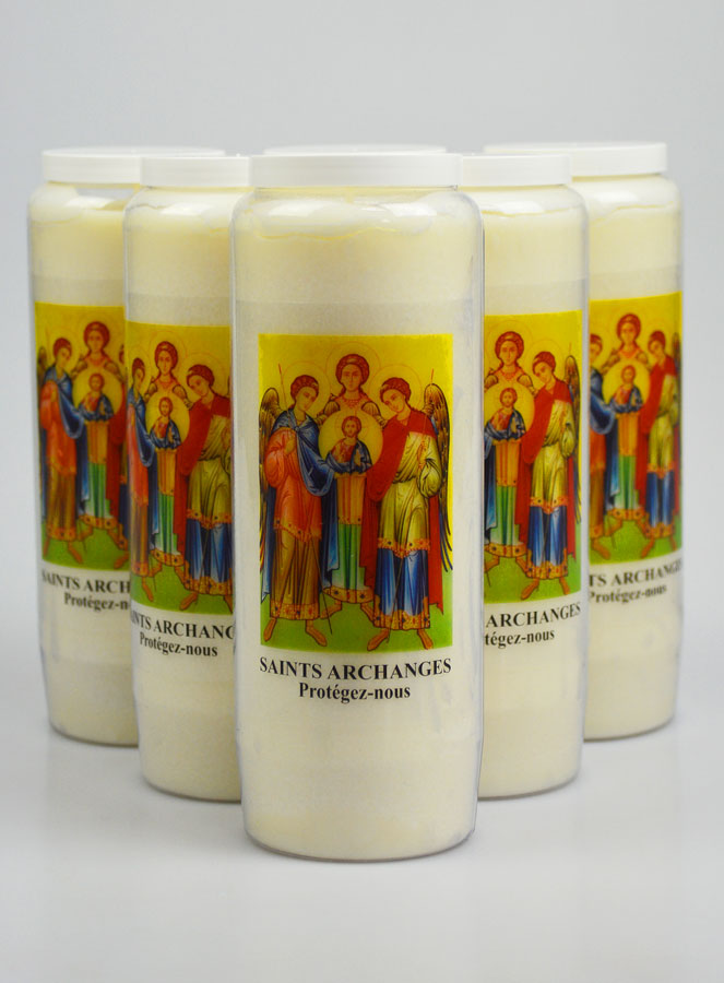 Lot de 6 Bougies de Neuvaine aux Saints Archanges de Dieu (pic 1)