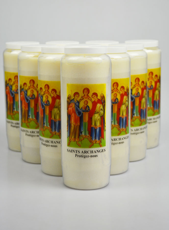 Lot de 10 Bougies de Neuvaine aux Saints Archanges de Dieu (pic 1)
