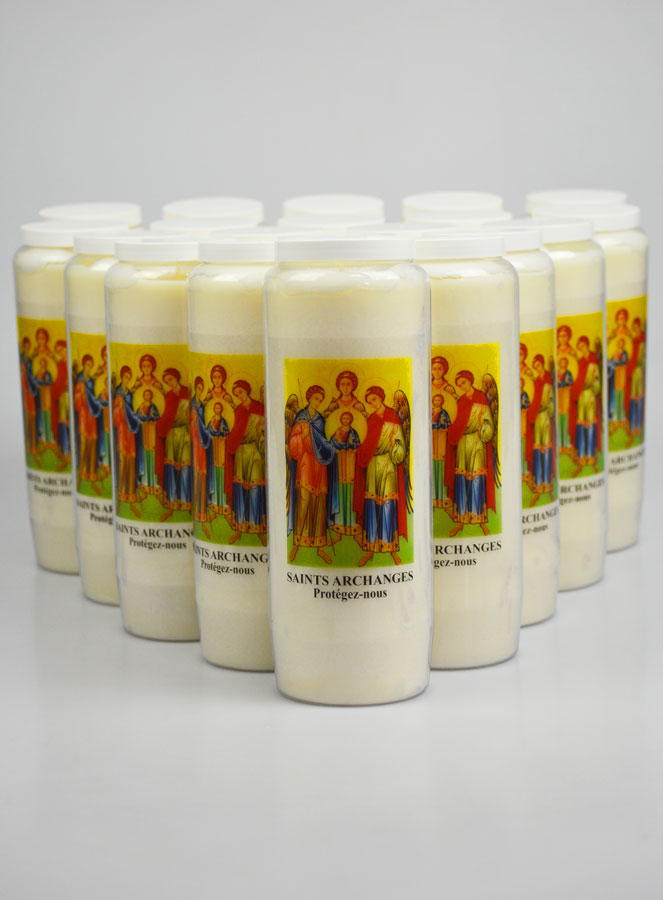 Lot de 20 Bougies de Neuvaine aux Saints Archanges de Dieu (pic 1)