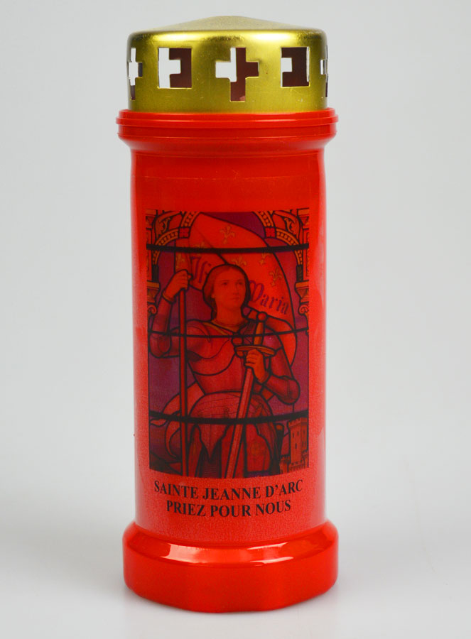 Bougie de Cimetière Rouge - Sainte Jeanne d'Arc (pic 1)