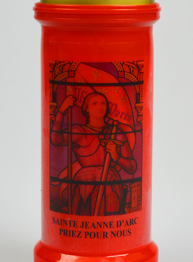Bougie de Cimetière Rouge - Sainte Jeanne d'Arc (pic 3)